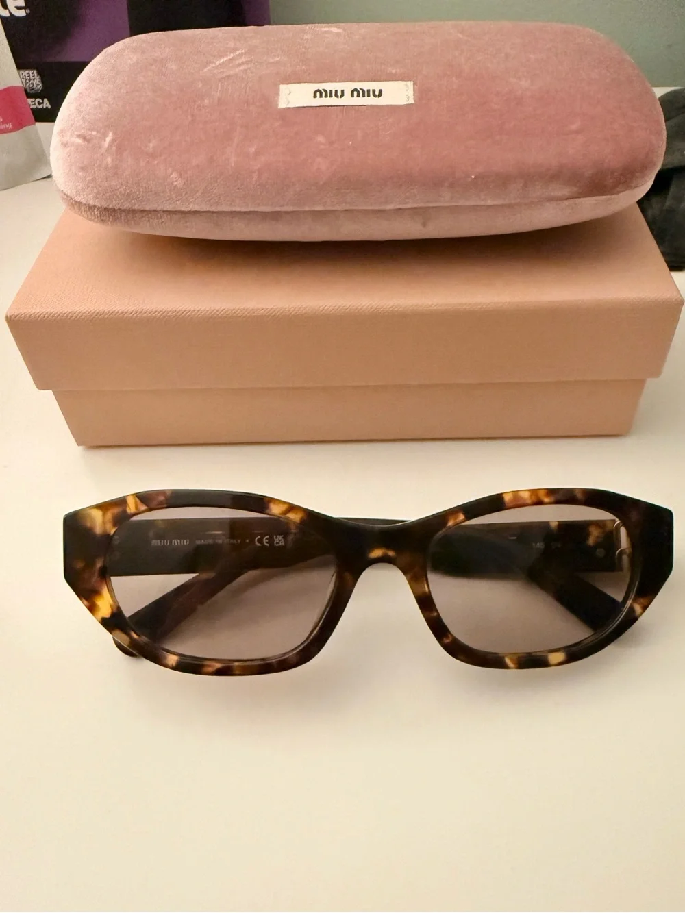 Miu Miu Sunglasses + Case